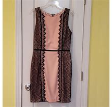Minuet Petite Dresses | Rose Petal Pink Sheath Dress | Color: Black/Pink | Size: L