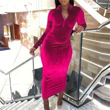 Aueoeo Women's Formal Dresses, Women Bodycon Dress Off The Shoulder Long Sleeve Ruched Club Party Cocktail Midi Dress