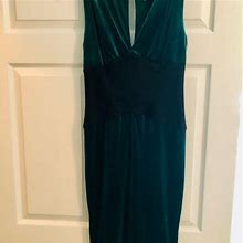 Venus Dresses | Emerald Green Velvet Holiday Dress | Color: Black/Green | Size: 6