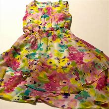 Kidpik Dresses | Kidpik Girls Flowered Spring Summer Dress | Color: Pink | Size: 5G