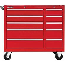 Kennedy Rolling Tool Cabinet: Gloss Red, 39 3/8 in W X 18 in D X 35 in H, Red, Ball Bearing Model: 310XR
