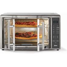 Oster Air Fryer Toaster Oven XL, Stainless Steel French Doors, Fits 2 Pizza.