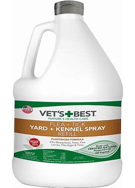 Vet's Best Flea And Tick Yard And Kennel Spray - Yard Treatment Spray Kills Mosquitoes, Fleas, And Ticks With Certified Natural Oils - Plant Safe -