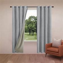 Frifoho Velvet Solid Max Blackout Thermal Grommet Curtain Panels Velvet In Gray | 84 H X 52 W In | Wayfair 3E0e3bcd897e89d6c0e3b4f99dfefa1f