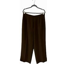 Jones Wear Womens Chocolate Brown Loose Fit Dress Pants - Size 16 -