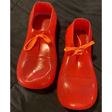 Vintage Red Plastic Clown Shoes Rubies Child Costume Accessory Circus