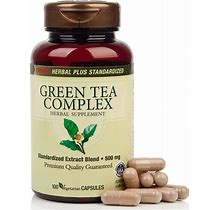 GNC Herbal Plus Green Tea Complex 500Mg, 100 Capsules, Metabolism Support