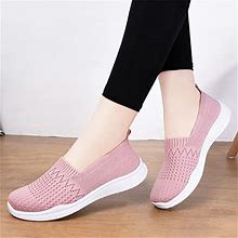 Womens Running Shoes Fashion Sneakers For Women Mesh Breathable Lightweight Comfortable Casual Mesh Air-Cushion Walking Sneakers Solid Color Lace-Up