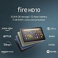Amazon Fire HD 10 Tablet, 10.1", 1080P Full HD, 64 GB, (2021 Release), Lavender