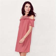 Lc Lauren Conrad Dresses | Lauren Conrad Embroidered Dress | Color: Orange/Pink | Size: M