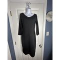 Isaac Mizrahi For Target Womens Sz 4 Black Knit Dress Beaded Bodice