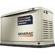 Generac Guardian WIFI Enabled 10000-Watt Dual Fuel (Liquid Propane/Natural Gas) Home Standby Generator In White | 7171