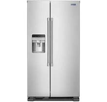 Maytag 24.5 Cu. Ft. Side By Side Refrigerator In Fingerprint Resistant Stainless Steel With Exterior Ice And Water Dispenser
