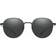 Melrose Oval Black Prescription Sunglasses