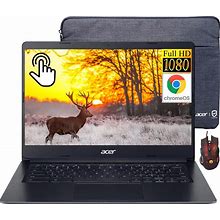 Acer 2023 Newest Chromebook 314 Touchscreen Laptop, 14" FHD IPS Touch, Intel Celeron Dual-Core Processor, 4GB RAM, 64GB Emmc, UHD Graphics, 12.5H Of