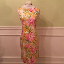 Floral Dress Beaded Sequin Size12 | Color: Orange | Size: 12