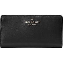 KATE SPADE Staci Large Leather Slim Bifold Wallet Black WLR00145