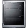 Summit AL57GCSS 24" ADA Compliant Commercial Compact Refrigerator With 5 Cu. Ft. Capacity Door Lock Frost Free Operation Door And Temperature Alarm