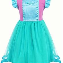 Baby Girls Mermaid Princess Dress Small Flying Sleeve Girls Dress Up Dress Outfit For Party And Performance,Handpicked,Temu