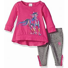 Carhartt Baby Girls' Little 2-Piece Tunic And Legging Clothing Set, Painterly Horse, 6m