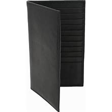 AG Wallets RFID Leather Slim Long Wallet For Men Or Women, Holds Up To 20 Cards, 1 ID And Cash (Black)