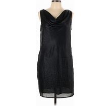 Gap Cocktail Dress - Shift Cowl Neck Sleeveless: Black Solid Dresses - Women's Size 10