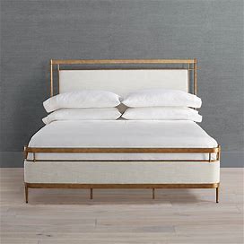 Angelina Bed - Antiqued Textured Brass, King - Frontgate