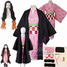 Anime Demon Slayer Kamado Nezuko Cosplay Costume Japanese Anime Carnival Party Adult Uniform Girls