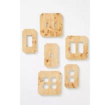 Zaha Burl Switch Plate By Anthropologie In Beige, Size: Large