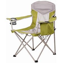 Ozark Trail Adult Oversized Mesh Camp Chair With Cooler, Green & Gray