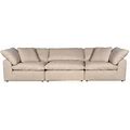 Sunset Trading Cloud Puff 3 Piece Slipcovered Modular Sectional Sofa In Tan Performance Fabric - Sunset Trading SU-1458-84-2C-1A