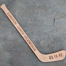 Custom Personalized Mini Hockey Stick | Laser Engraved Groomsman Junior Groomsman