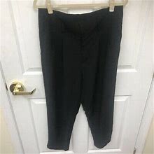 Madewell Womens Dress Career Pants Black Pockets Pleated Front