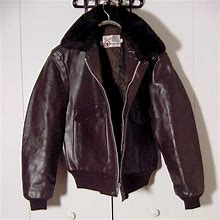 Sears Leather Shop Jackets & Coats | Vtg 80'S Sears Leather Shop Brown Bomber Jacket Sz 42 Usa Made | Color: Brown | Size: 42