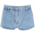 Magda Butrym Hot Shorts In Denim - Blue - Mini Shorts Size 36
