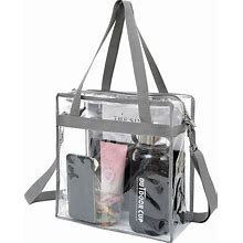 BAGAIL Clear Bags Stadium Approved Clear Tote Bag With Zipper Closure Crossbody Messenger Shoulder Bag With Adjustable Strap