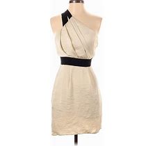 Bcbgeneration Cocktail Dress - Mini: Ivory Solid Dresses - Women's Size 0