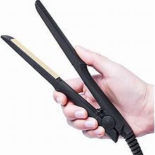 Mini Flat Iron Hair Straightener,2 In1 Hair Straightener And Hair Curlers Iron 0.5 In,Tiny And Light Size Is Suited For Kids, Travel, Short Hairs, Ba