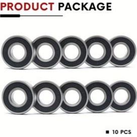 10Pcs/Pack 6202-2RS/6202-ZZ Bearing - Lubricated Chrome Steel Sealed Ball Bearing - 15x35x11mm Bearings With Rubber Seal & High RPM,Handpicked,Temu