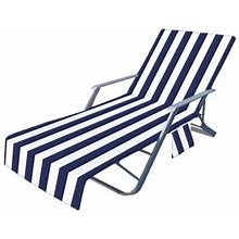 Lounge Chair Beach Towel Cover Chaise Lounge Chair Cover Towel With Pockets No Sliding Beach Towel For Sun Lounger Hotel Vacation Sunbathing, Not Incl