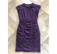 Nanette Lepore Dresses | Nanette Lepore Knee Length Ruched Sheath Dress 4 | Color: Purple | Size: 4