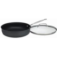 Cuisinart Cuisinart 12" Non-Stick Frying Pan W/ Lid Non Stick/Hard-Anodized Aluminum In Black/Gray | 5.8 H In | Wayfair