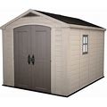 Keter Factor 8 X 11 Foot All Weather Resin Outdoor Storage Shed, Taupe