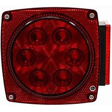 LED Trailer Combination Tail Light - Submersible - 6 Function - 7 Diodes - Red Lens - Passenger Side STL38RB