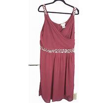 Jessica London Womens Size 16 Mauve Pink Cocktail Formal Beaded Dress
