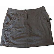 L.L. Bean Shorts | L.L. Bean Water Repellent Comfort Trail Skort Mid Rise Adjustable Waist Size 8 | Color: Gray | Size: 8