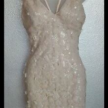 Forever 21 Dresses | Blush/ Taupe Sequin F21 Bodycon Dress | Color: Pink | Size: L