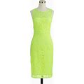 J. Crew Dresses | J.Crew Lace Sheath Dress In Neon Yellow Size 6 | Color: Yellow | Size: 6