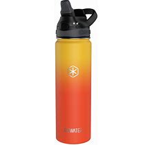 ICEWATER - 24 Oz, Insulated Water Bottle With Auto Straw Lid And Carry Handle, Leakproof Lockable Lid With Soft Silicone Spout, One-Hand Operation,