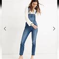 Madewell Jeans | Madewell Petite Skinny Overalls In Jansing Wash Side Zipper Women's Size | Color: Blue | Size: Xs